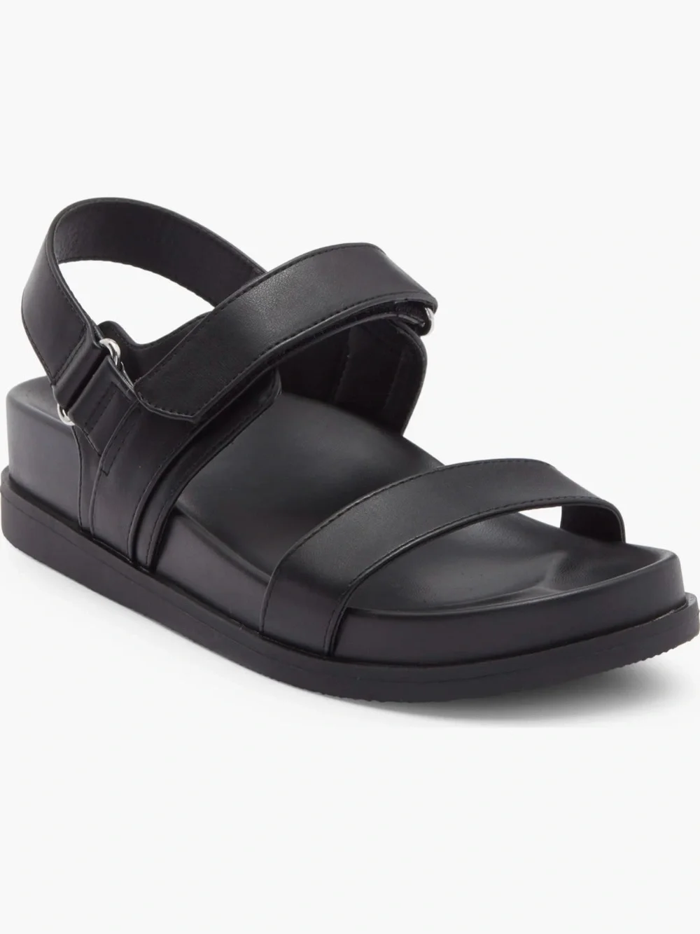 NWT Dolce Vita Black Two-Strap Platform Sandals. Size 7